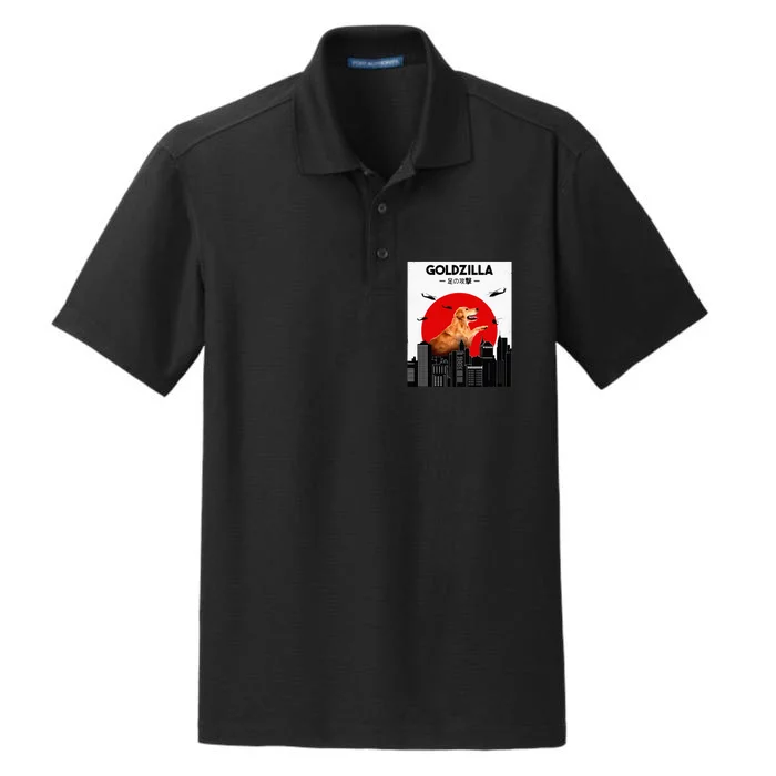 Golden Retriever Funny Golden Retriever Dry Zone Grid Performance Polo