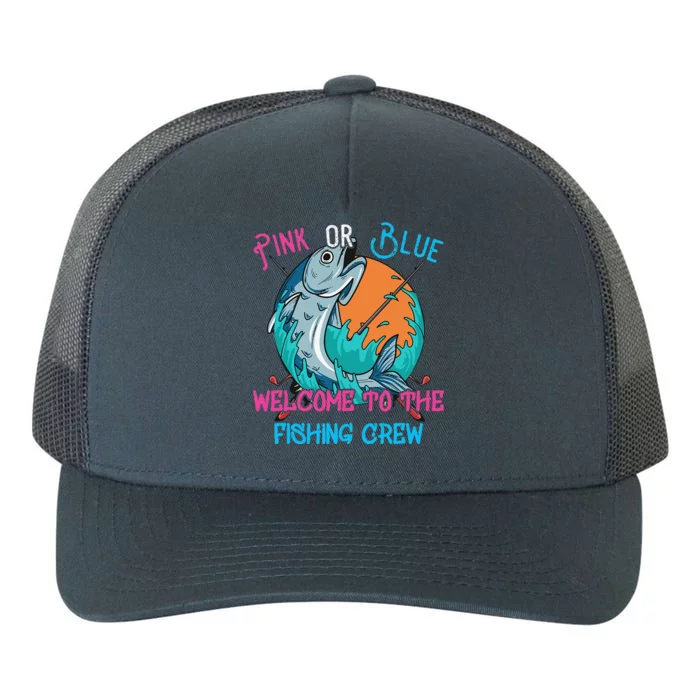 Gender Reveal Fishing Design For A Fishermen Yupoong Adult 5-Panel Trucker Hat