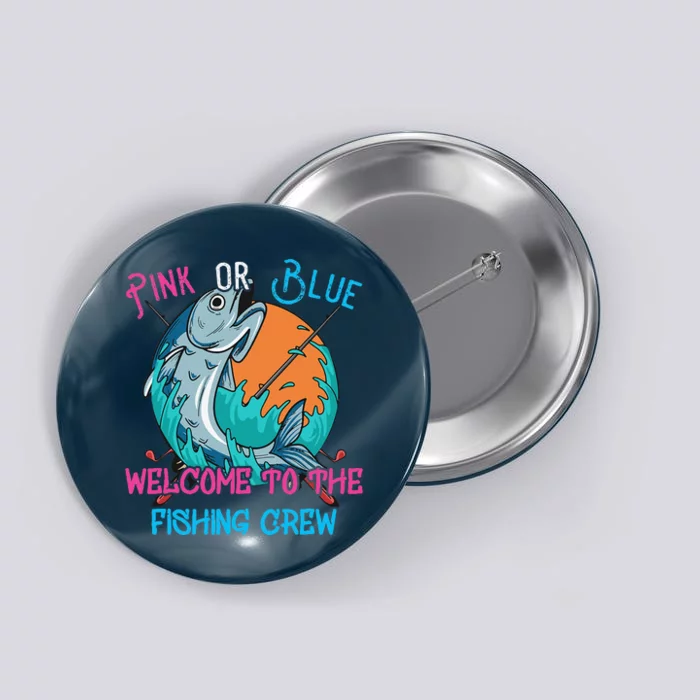 Gender Reveal Fishing Design For A Fishermen Button