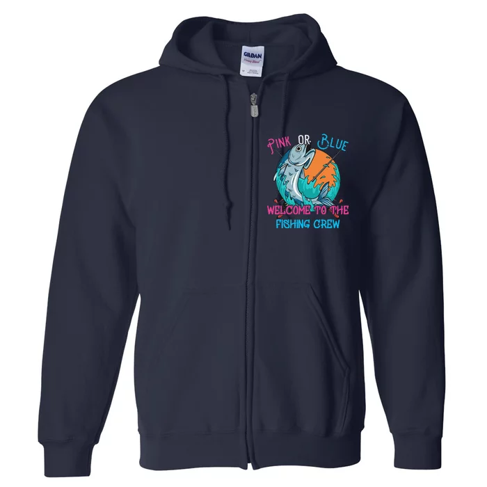 Gender Reveal Fishing Design For A Fishermen Full Zip Hoodie