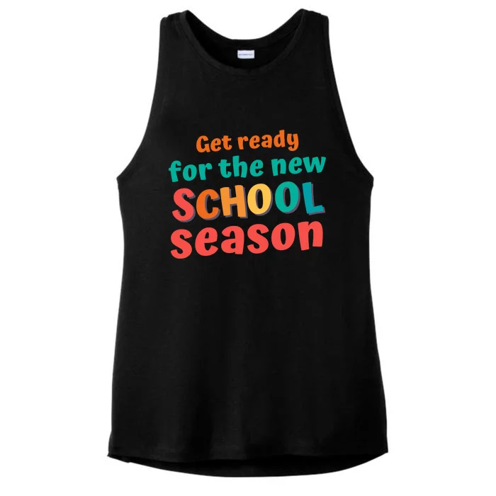 Get Ready For The New School Season 2025 Teacher Back To School Ladies Tri-Blend Wicking Tank