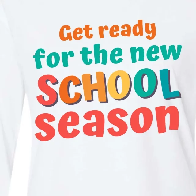 Get Ready For The New School Season 2025 Teacher Back To School Womens Cotton Relaxed Long Sleeve T-Shirt