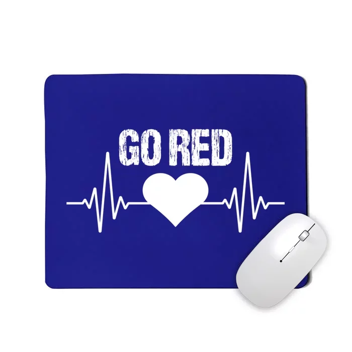 Go Red For Heart Disease Month Awareness Gift Mousepad