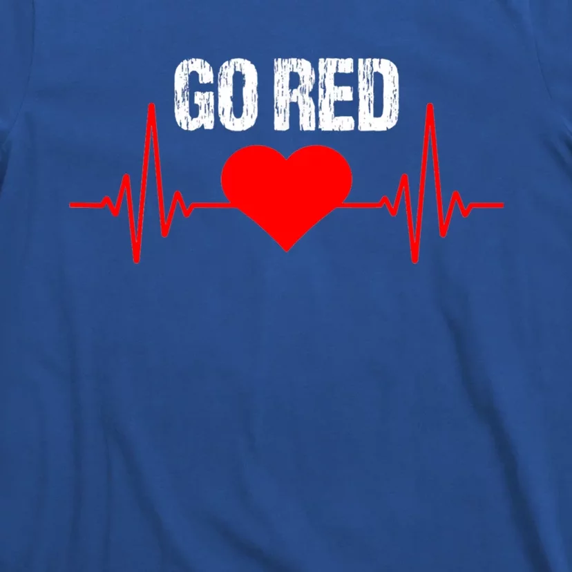 Go Red For Heart Disease Month Awareness Funny Gift T-Shirt