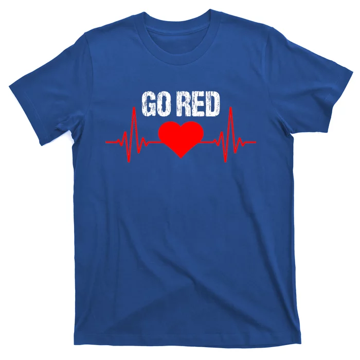 Go Red For Heart Disease Month Awareness Funny Gift T-Shirt