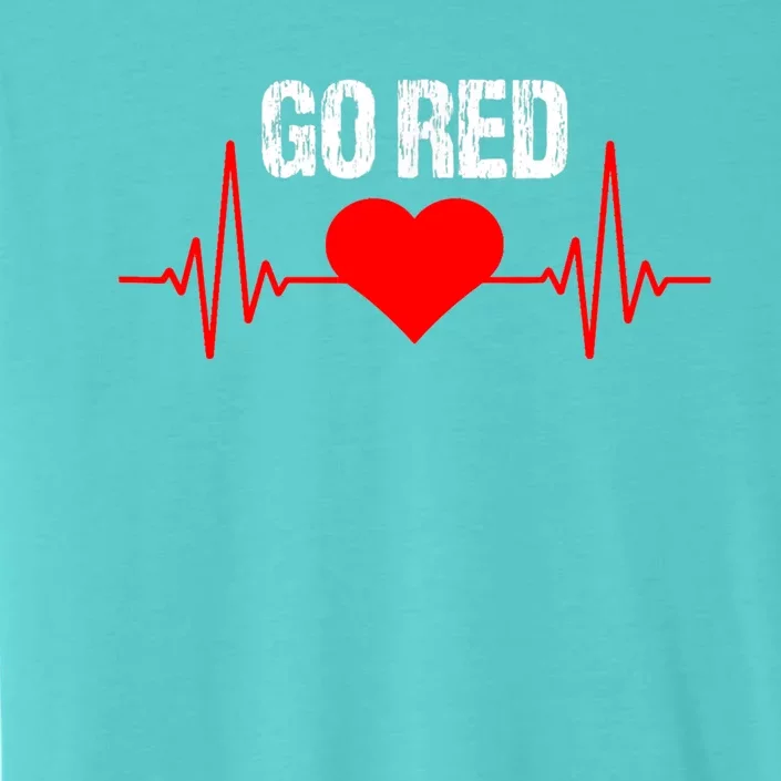 Go Red For Heart Disease Month Awareness Funny Gift ChromaSoft Performance T-Shirt