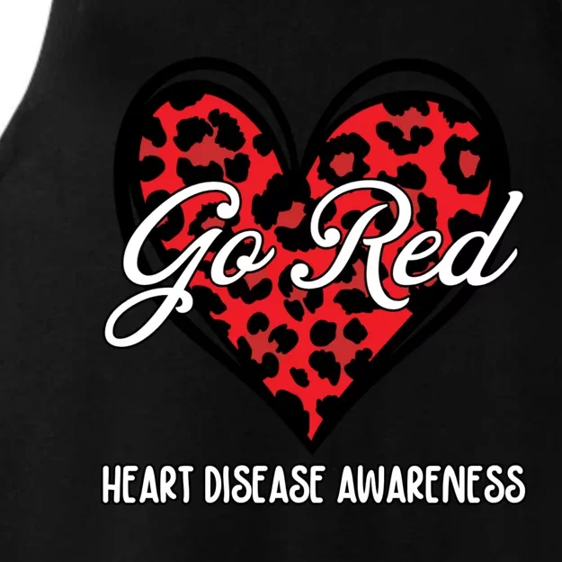 Go Red For Womens Heart Disease Awareness Month Leopard Ladies Tri-Blend Wicking Tank