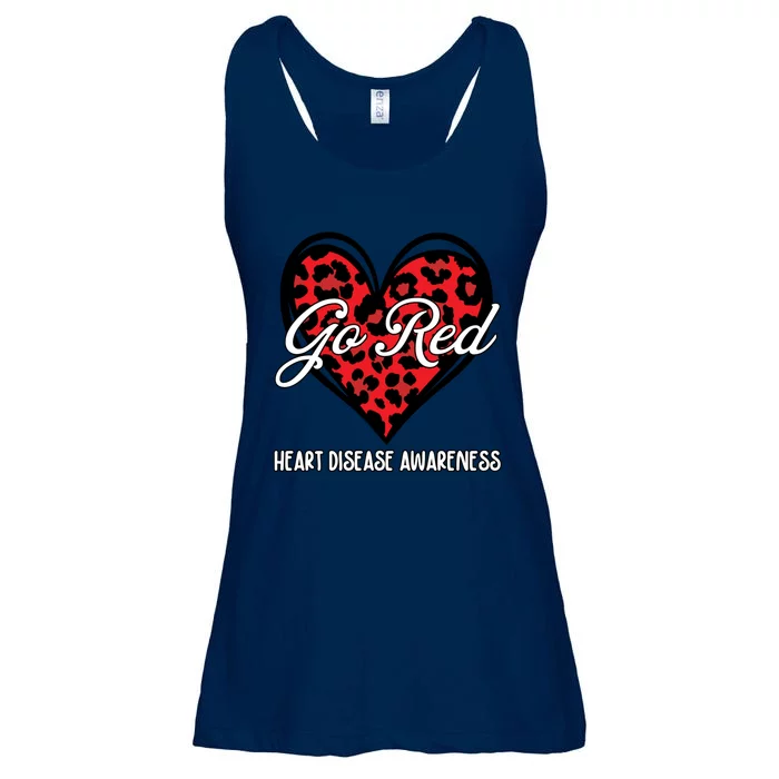 Go Red For Womens Heart Disease Awareness Month Leopard Ladies Essential Flowy Tank