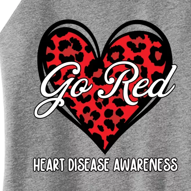 Go Red For Womens Heart Disease Awareness Month Leopard Women’s Perfect Tri Rocker Tank