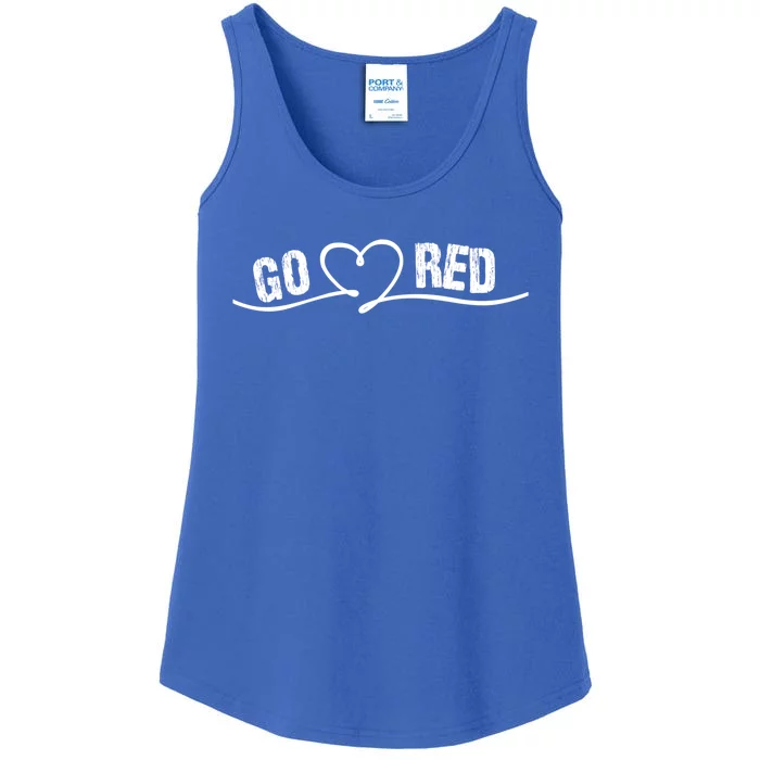 Go Red For Heart Disease Month Awareness Great Gift Ladies Essential Tank