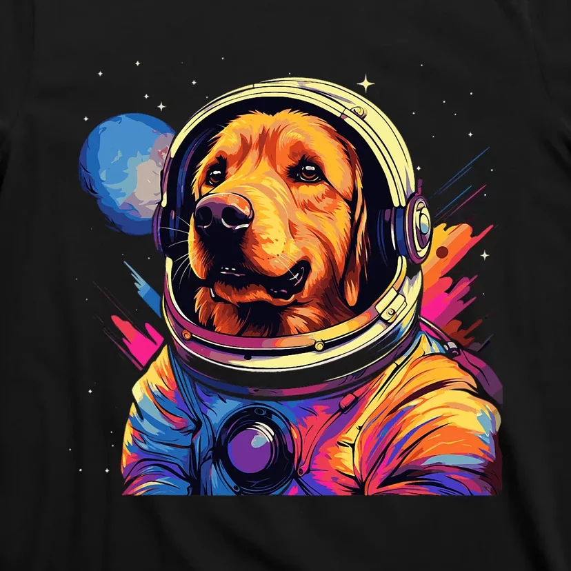 Golden Retriever Funny Golden Retriever Astronaut T-Shirt