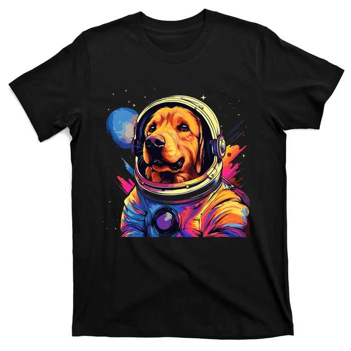 Golden Retriever Funny Golden Retriever Astronaut T-Shirt