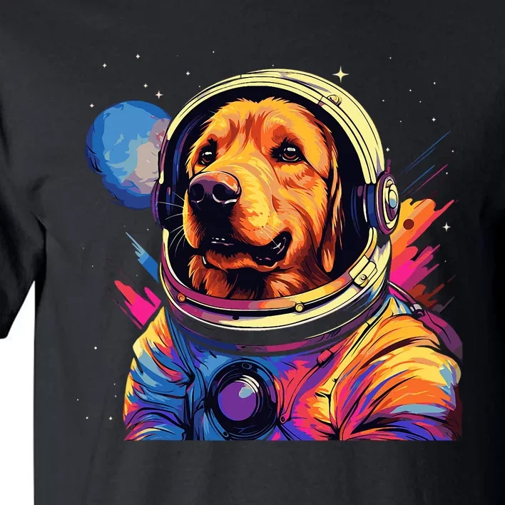 Golden Retriever Funny Golden Retriever Astronaut Tall T-Shirt