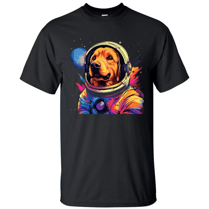 Golden Retriever Funny Golden Retriever Astronaut Tall T-Shirt