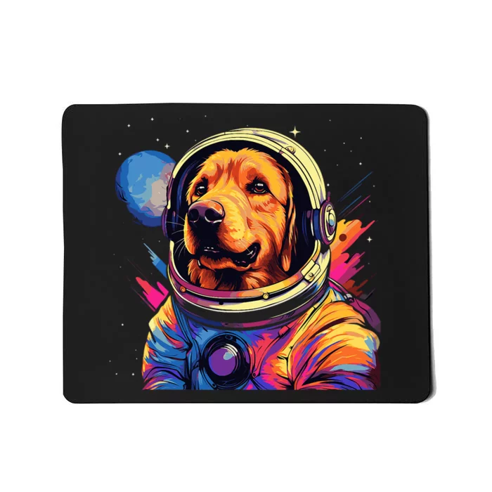 Golden Retriever Funny Golden Retriever Astronaut Mousepad