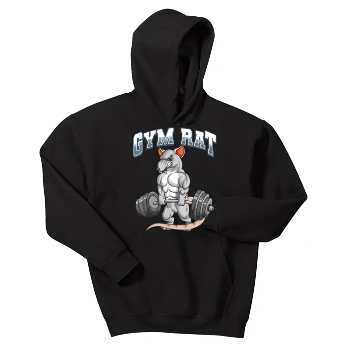 Gym Rat Fitness Bodybuilding Kids Hoodie