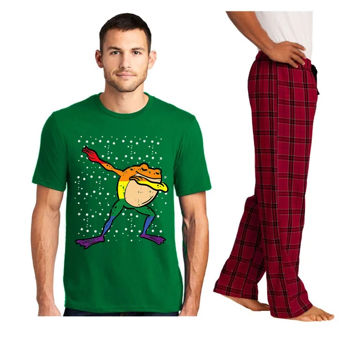 Gay Rainbow Frog Dab Pride Month Lgbt Ally Pajama Set