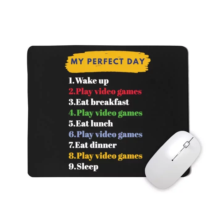 Gamer Routine Funny Gamer Epic Gamer Happy Gamer Video Games Lover Mousepad