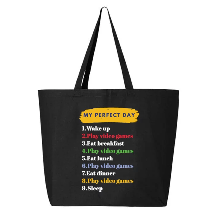 Gamer Routine Funny Gamer Epic Gamer Happy Gamer Video Games Lover 25L Jumbo Tote