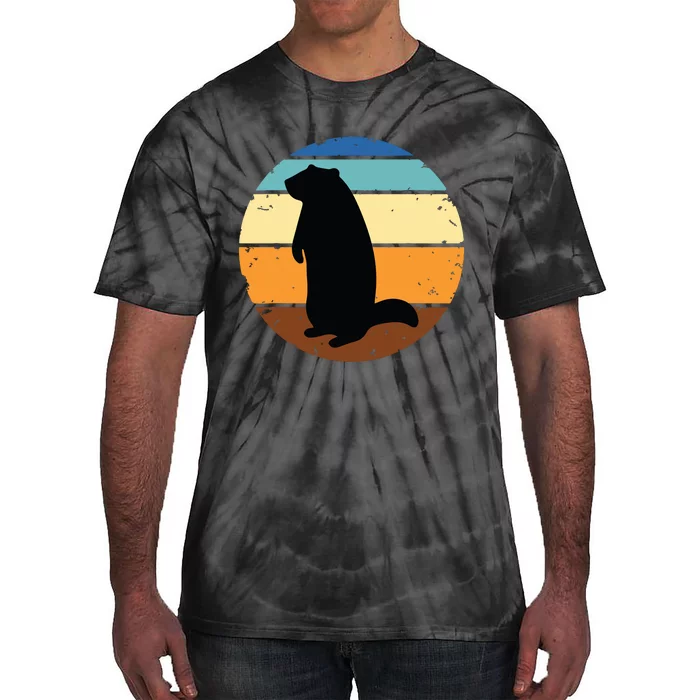 Groundhog Retro Funny Woodchuck Groundhog Day Tie-Dye T-Shirt