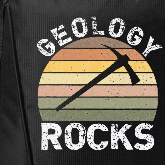 Geology Rocks Funny Geologist Funny Geology Dad Joke Pun City Backpack