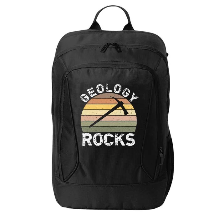 Geology Rocks Funny Geologist Funny Geology Dad Joke Pun City Backpack