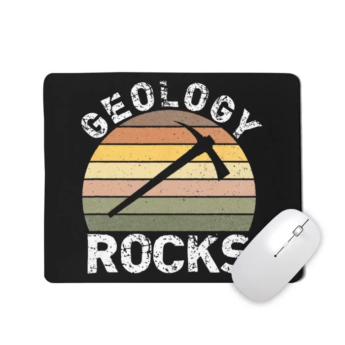 Geology Rocks Funny Geologist Funny Geology Dad Joke Pun Mousepad