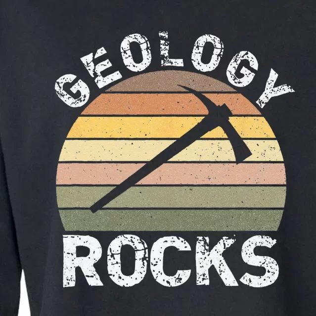 Geology Rocks Funny Geologist Funny Geology Dad Joke Pun Cropped Pullover Crew