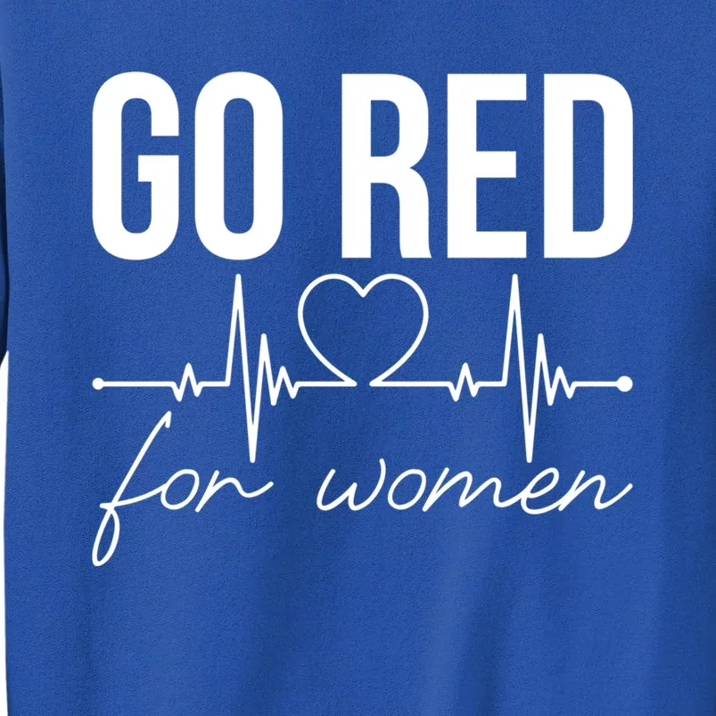 Go Red Funny Heart Disease Awareness Month Gift Tall Sweatshirt