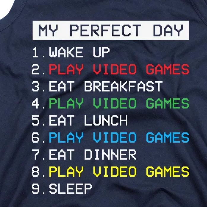 Gamer Routine Funny Gamer Epic Gamer Happy Gamer Video Games Lover Tank Top