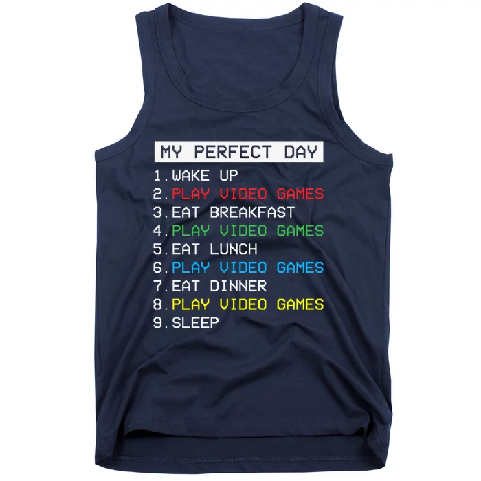 Gamer Routine Funny Gamer Epic Gamer Happy Gamer Video Games Lover Tank Top