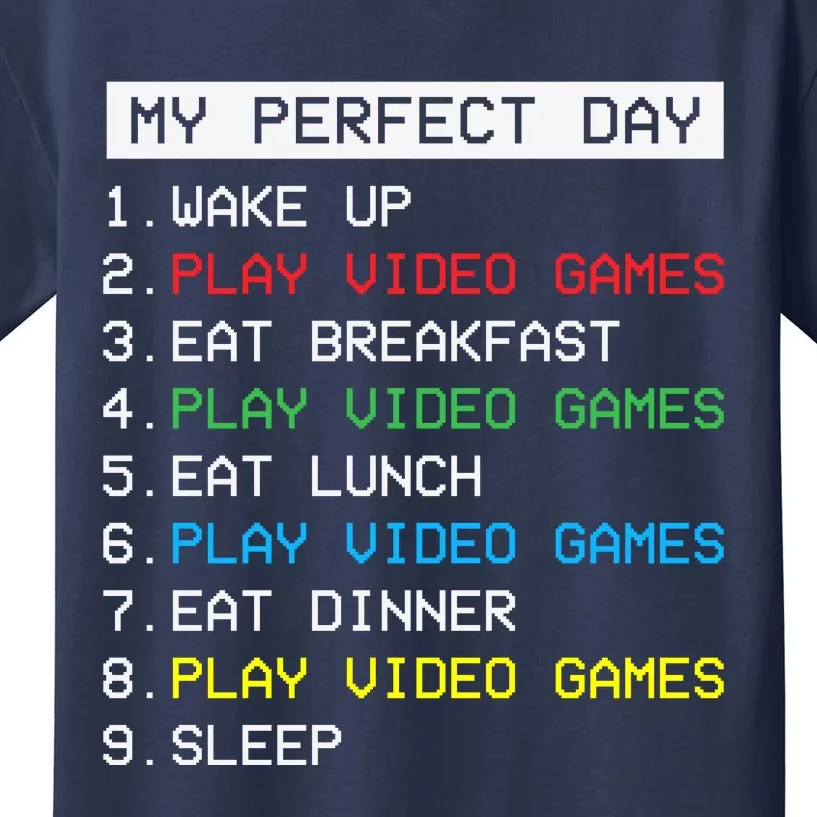  My Daily Routine Play Video Games Funny Gamer T-Shirt