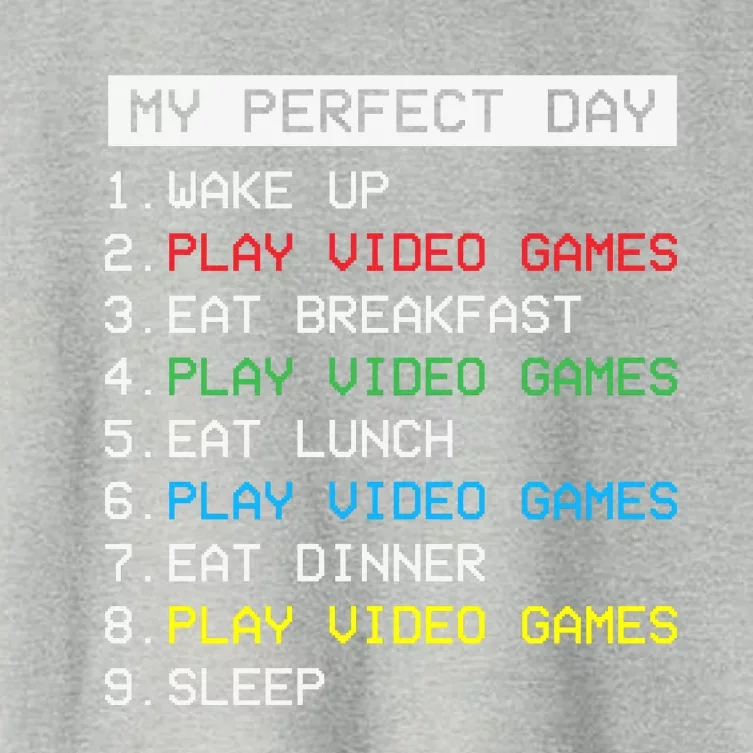 Gamer Routine Funny Gamer Epic Gamer Happy Gamer Video Games Lover Women's Crop Top Tee