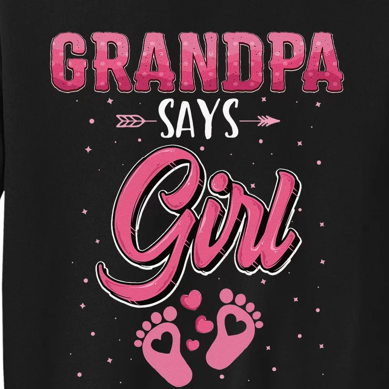 Gender reveal Grandpa dad matching family set Tall Sweatshirt