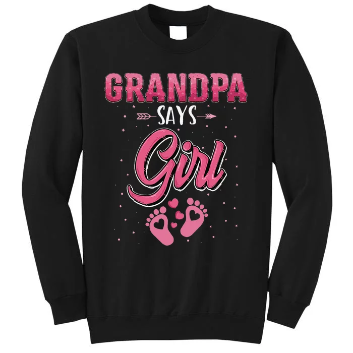 Gender reveal Grandpa dad matching family set Tall Sweatshirt