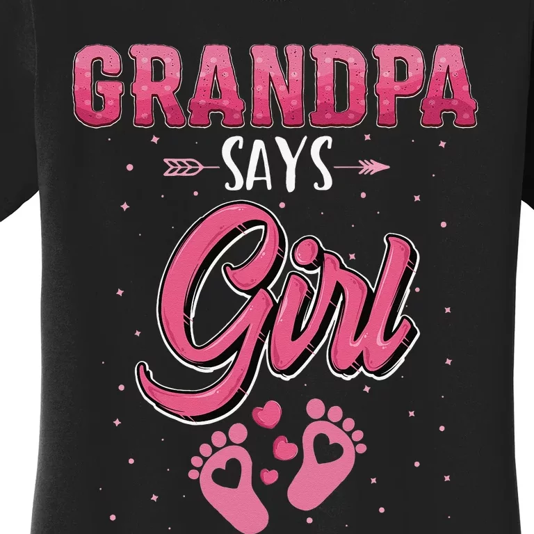 Gender reveal Grandpa dad matching family set Women's T-Shirt