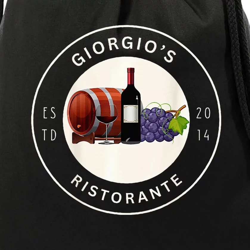 GiorgioS Ristorante Great Food Atmosphere Aura Drawstring Bag