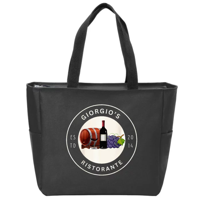 GiorgioS Ristorante Great Food Atmosphere Aura Zip Tote Bag