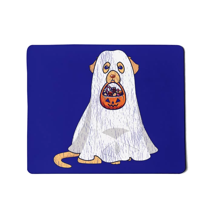 Golden Retriever Ghost Dog Mom Dad Trick Or Treat Halloween Gift Mousepad