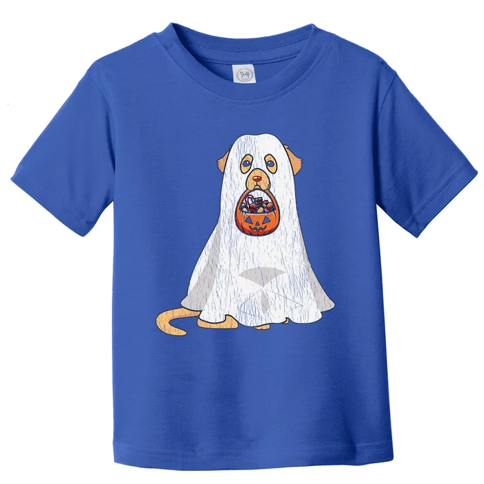 Golden Retriever Ghost Dog Mom Dad Trick Or Treat Halloween Gift Toddler T-Shirt