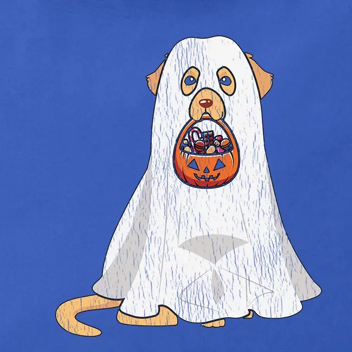 Golden Retriever Ghost Dog Mom Dad Trick Or Treat Halloween Gift Zip Tote Bag