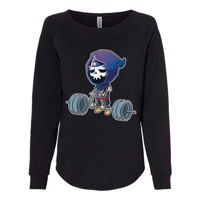 Gym Reaper Grim Reaper Deadlifts Workout Halloween Costume Great Gift Womens California Wash Sweatshirt