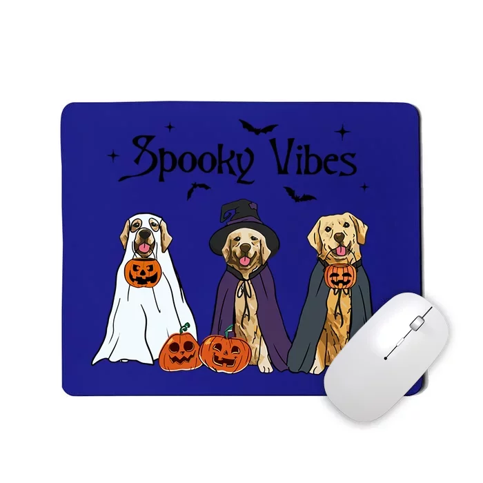 Golden Retriever Ghost Dogs Halloween Dog Witch Spooky Vibes Great Gift Mousepad