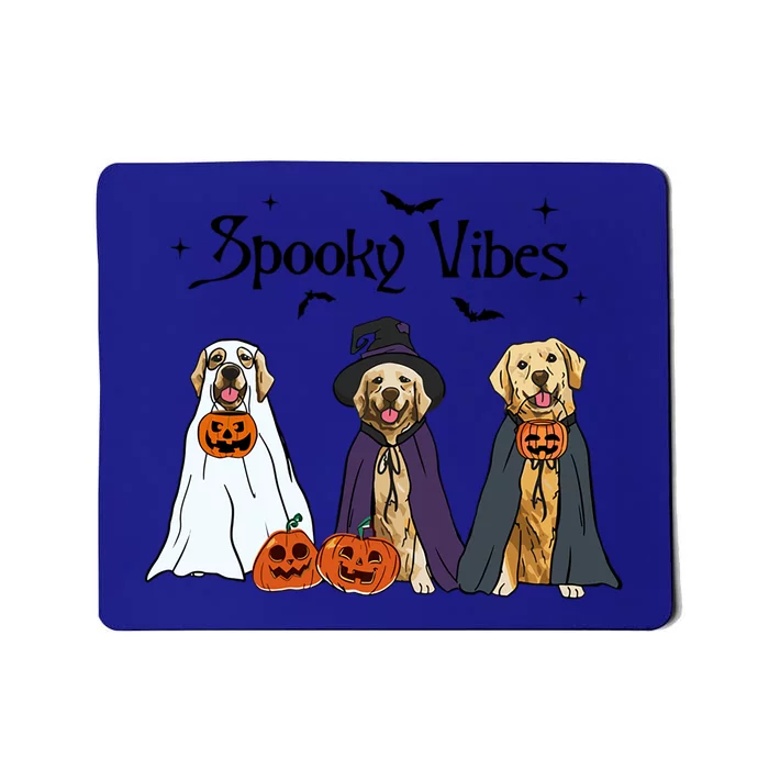 Golden Retriever Ghost Dogs Halloween Dog Witch Spooky Vibes Great Gift Mousepad