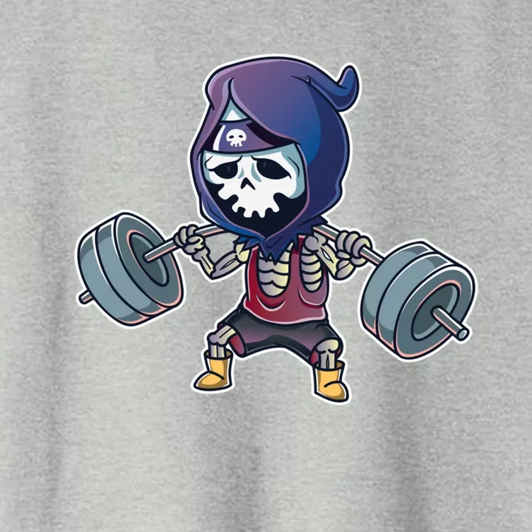 Gym Reaper Grim Reaper Squats Legs Workout Halloween Costume Gift Women's Crop Top Tee