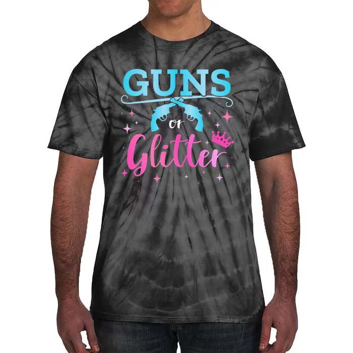 Gender reveal guns or glitter matching baby party Tie-Dye T-Shirt