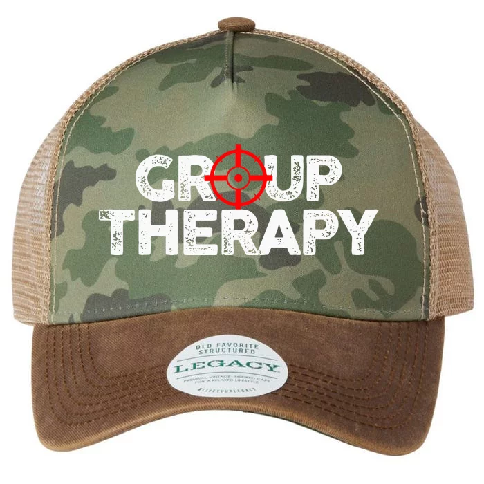 Gun Range Group Therapy Target Shooting Funny Legacy Tie Dye Trucker Hat