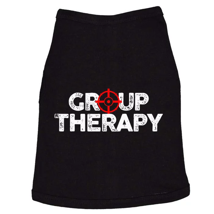 Gun Range Group Therapy Target Shooting Funny Doggie Tank