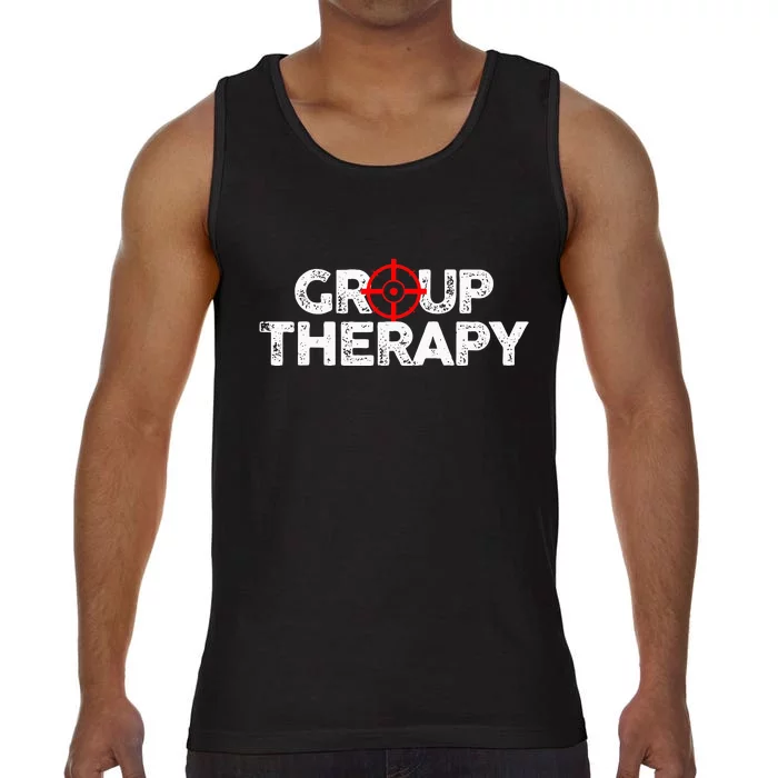 Gun Range Group Therapy Target Shooting Funny Comfort Colors® Tank Top