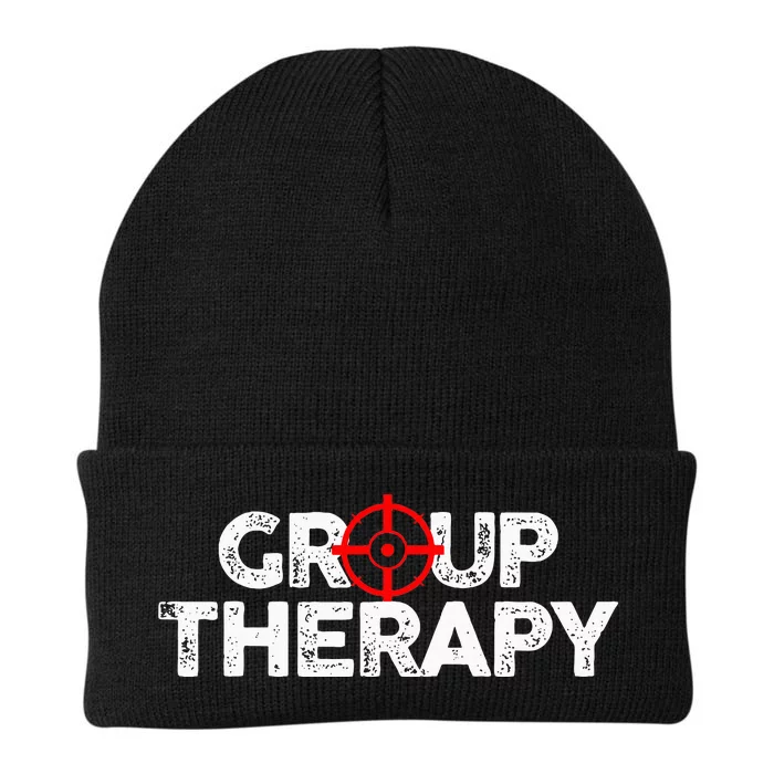 Gun Range Group Therapy Target Shooting Funny Knit Cap Winter Beanie